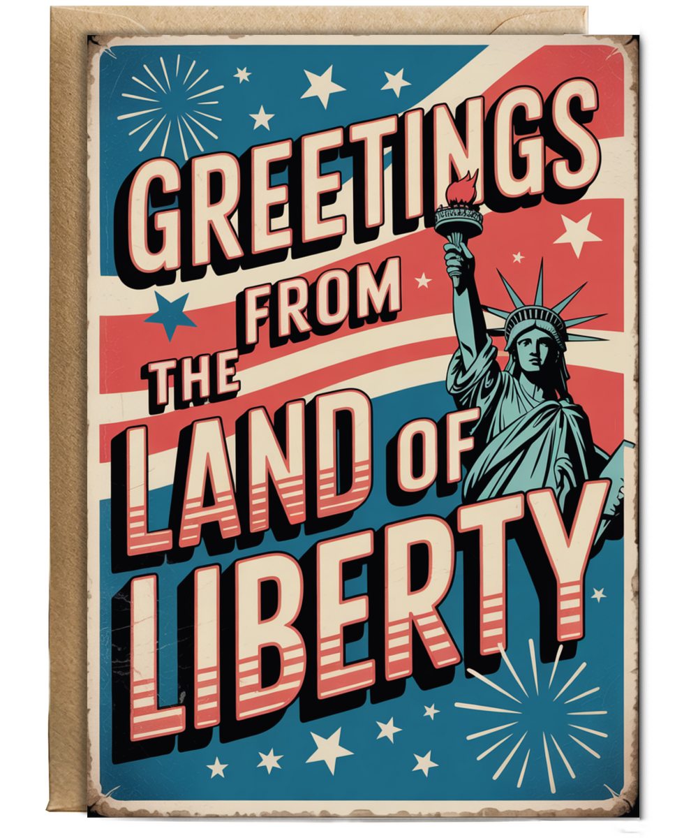 Greetings from the land of liberty independance day