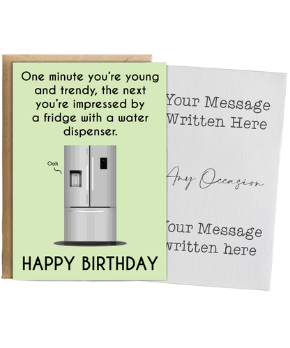 One minute you're young, the next your impressed by a fridge