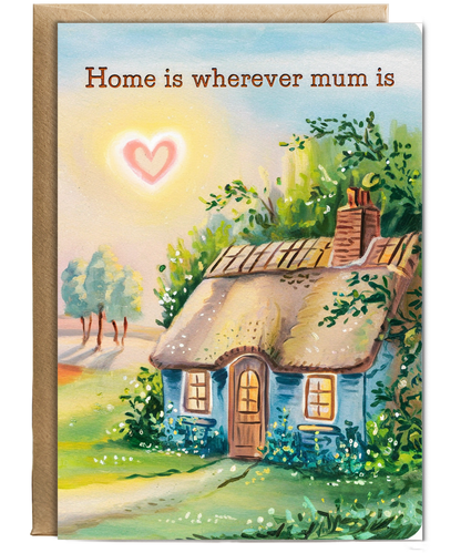 Home is Wherever Mum Is Mothers Day Card