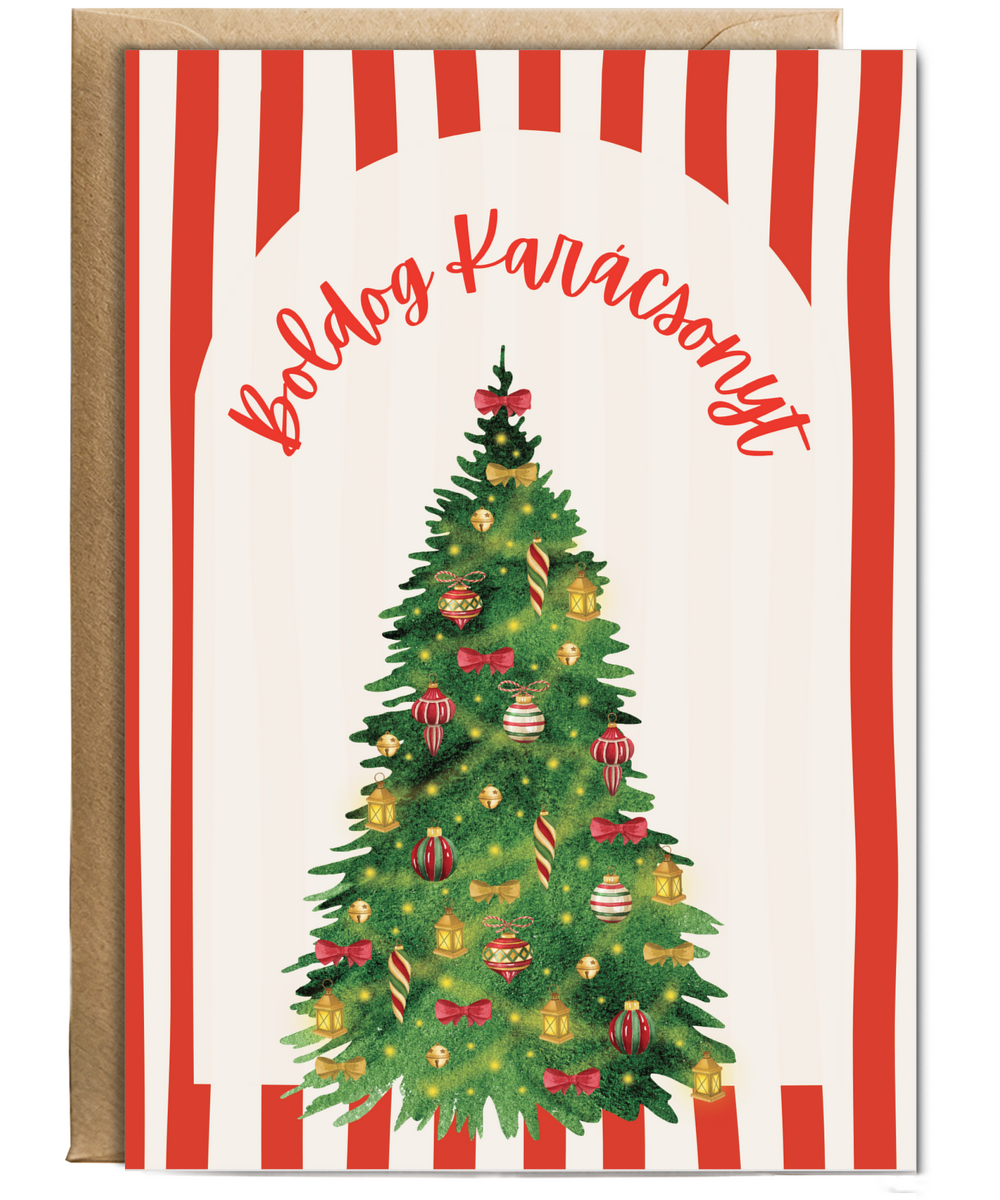 trendy Merry Christmas Boldog Karácsonyt Hungarian
