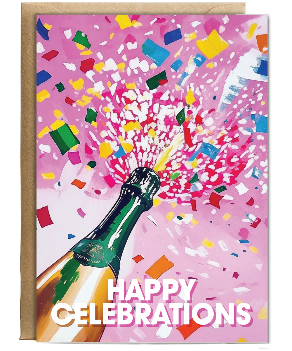Happy Celebrations chamagne oil painting