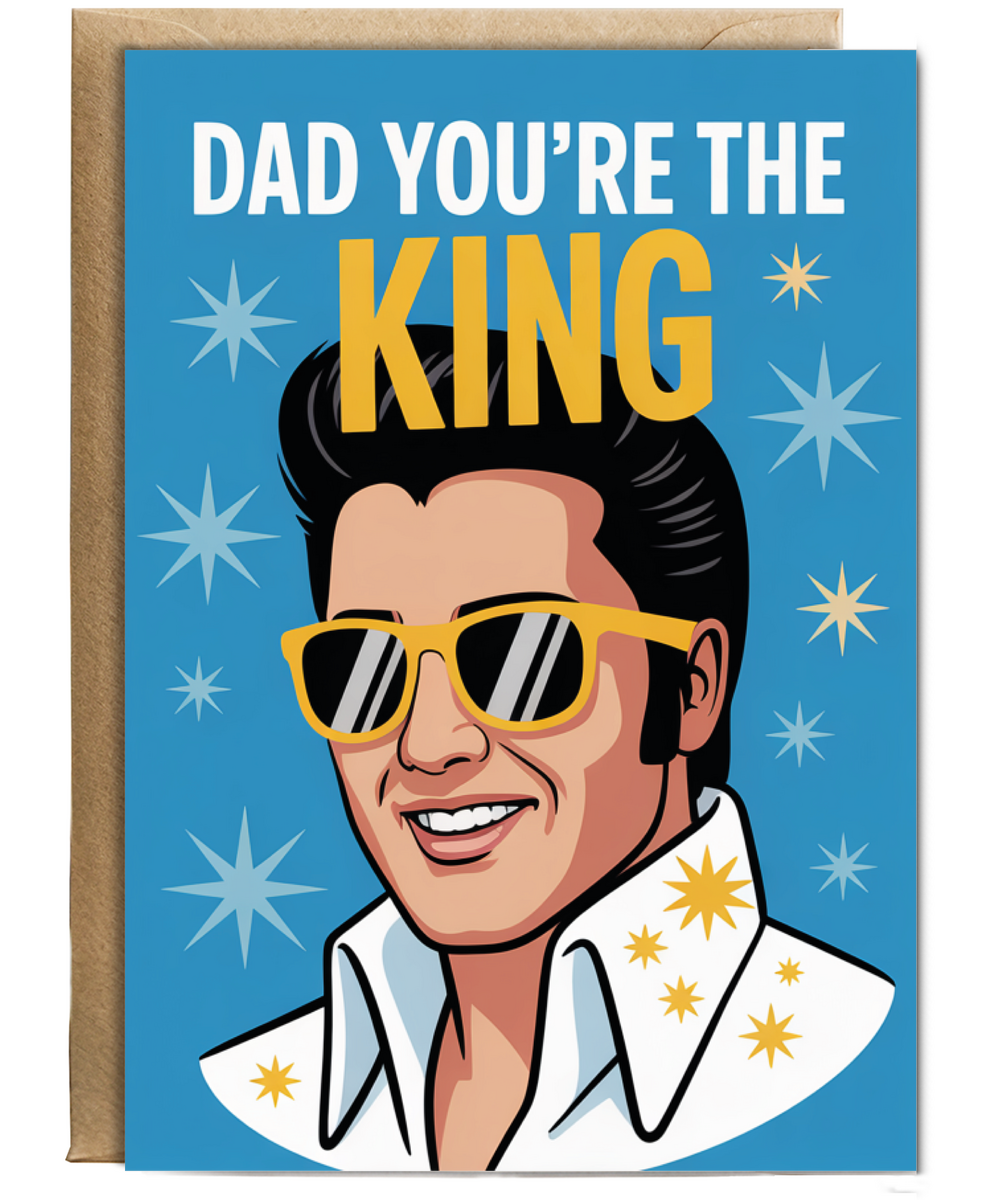 Happy Birthday Fathers Day Card for Dad Youre the King