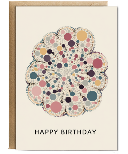Happy Birthday Card for her Kusama style
