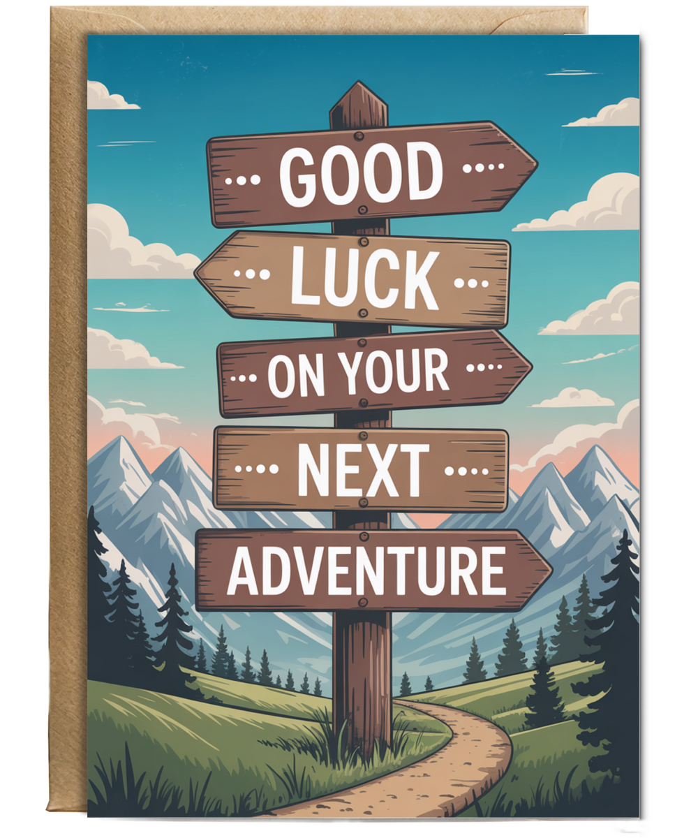 signposted good luck on your next adventure