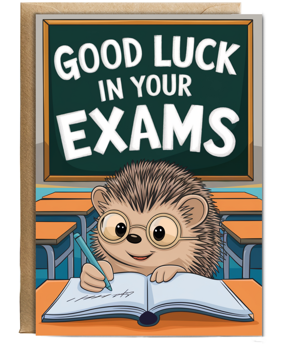Good Luck in Your Exams Hedgehog