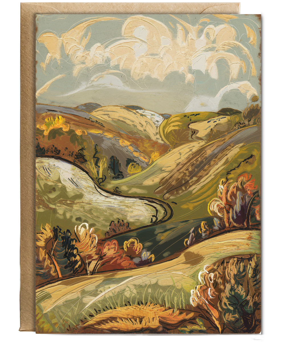Rolling Hills Painting Card