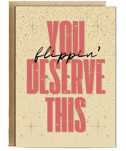 Well Done Card New Job Promotion Award You Flippin Deserve This