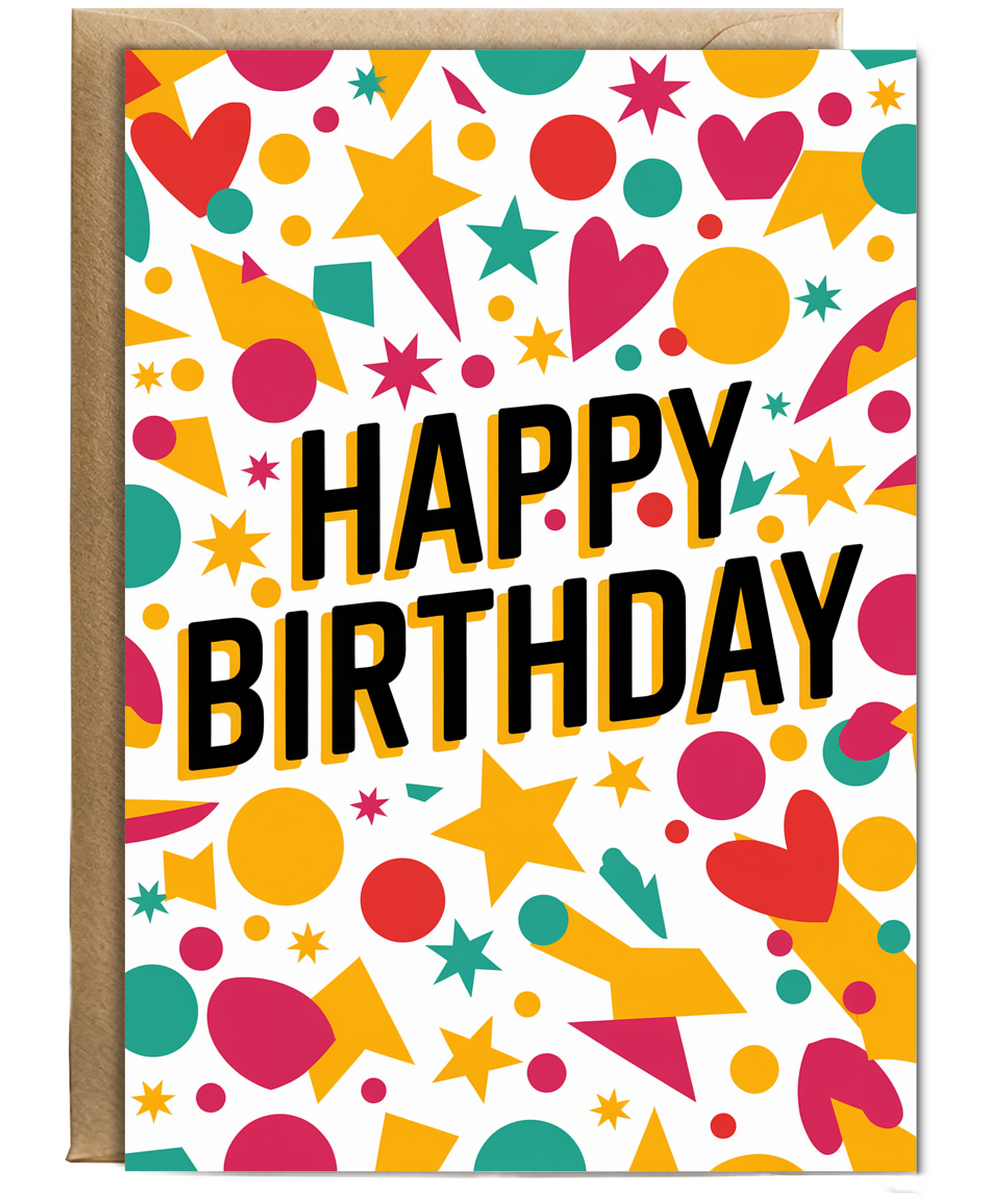 Vibrant Confetti on a White Background