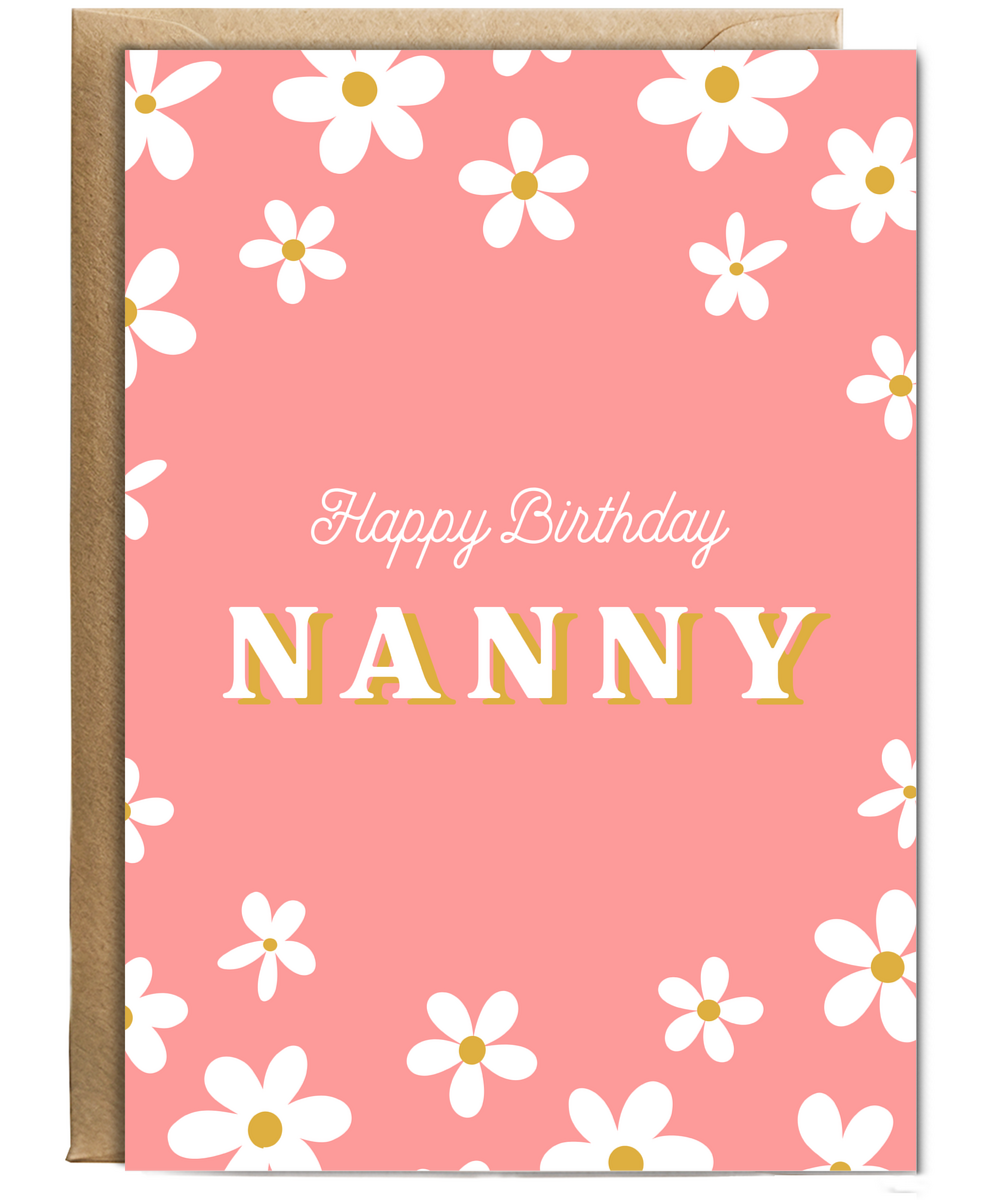 daisy groovy girly Happy Birthday Nanny