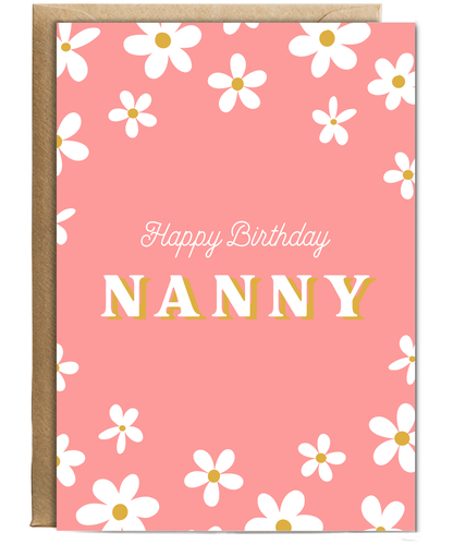 daisy groovy girly Happy Birthday Nanny