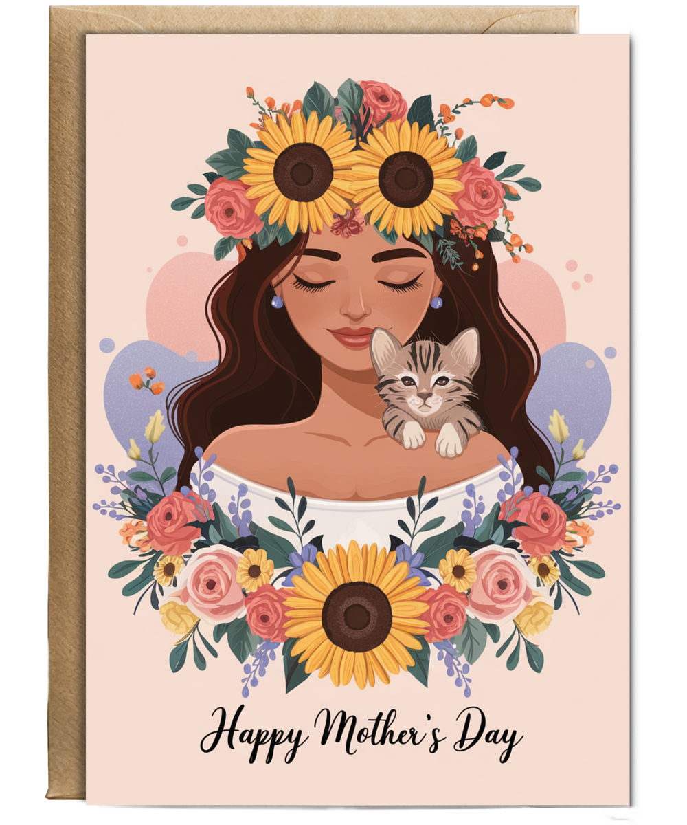 Happy Mothers Day with Kitten