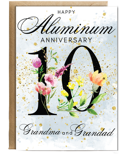 A5 Aluminum anniversary Grandma and grandad