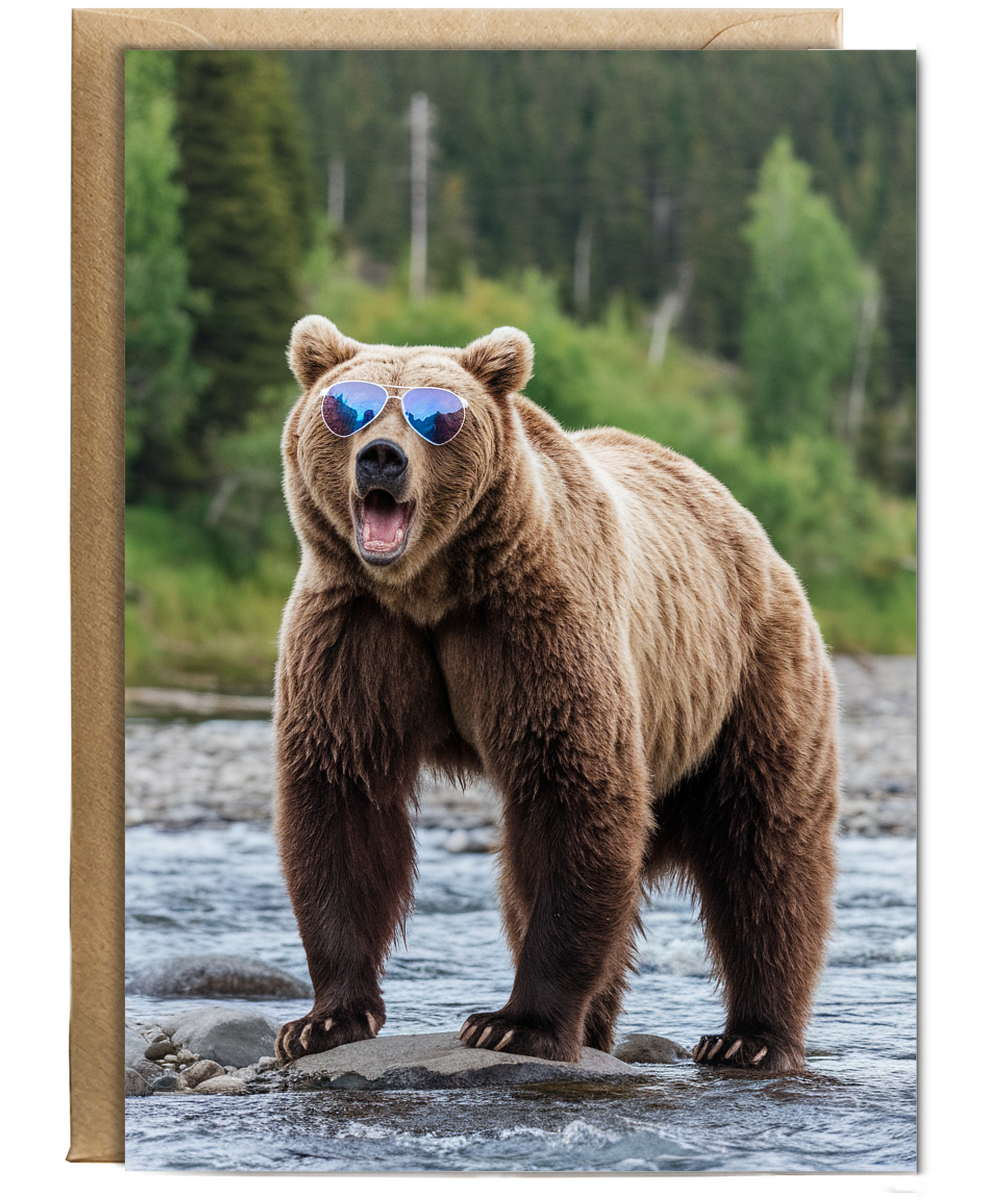 Bear in Sporty Sunglasses