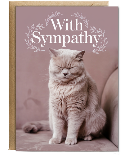 Sympathy with Cat Sitting Quietly