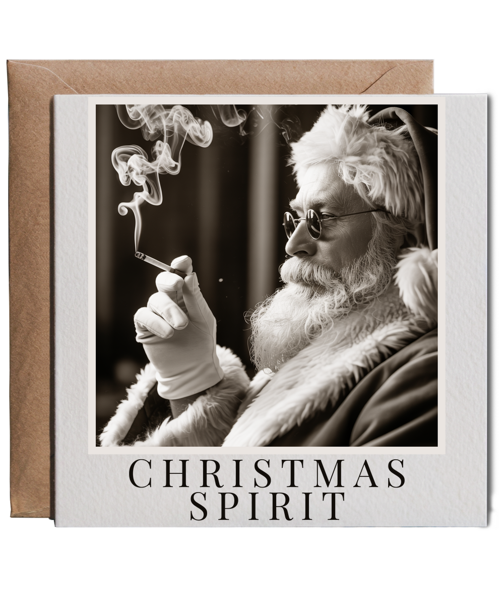 Funny Christmas santa old hollywood style spirit