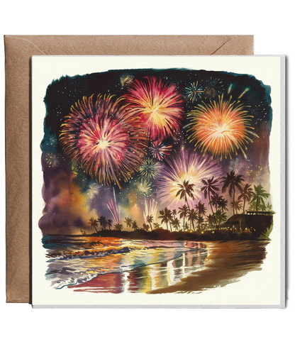 Fireworks Beach Landscape