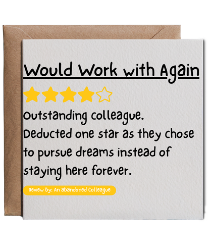 Funny Leaving Would Work with Again outstanding Colleague farewell