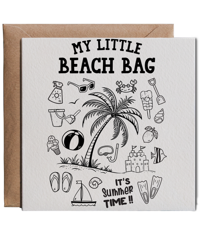 Childrens Beach Accessories My Little Beach Bag with Illustrations