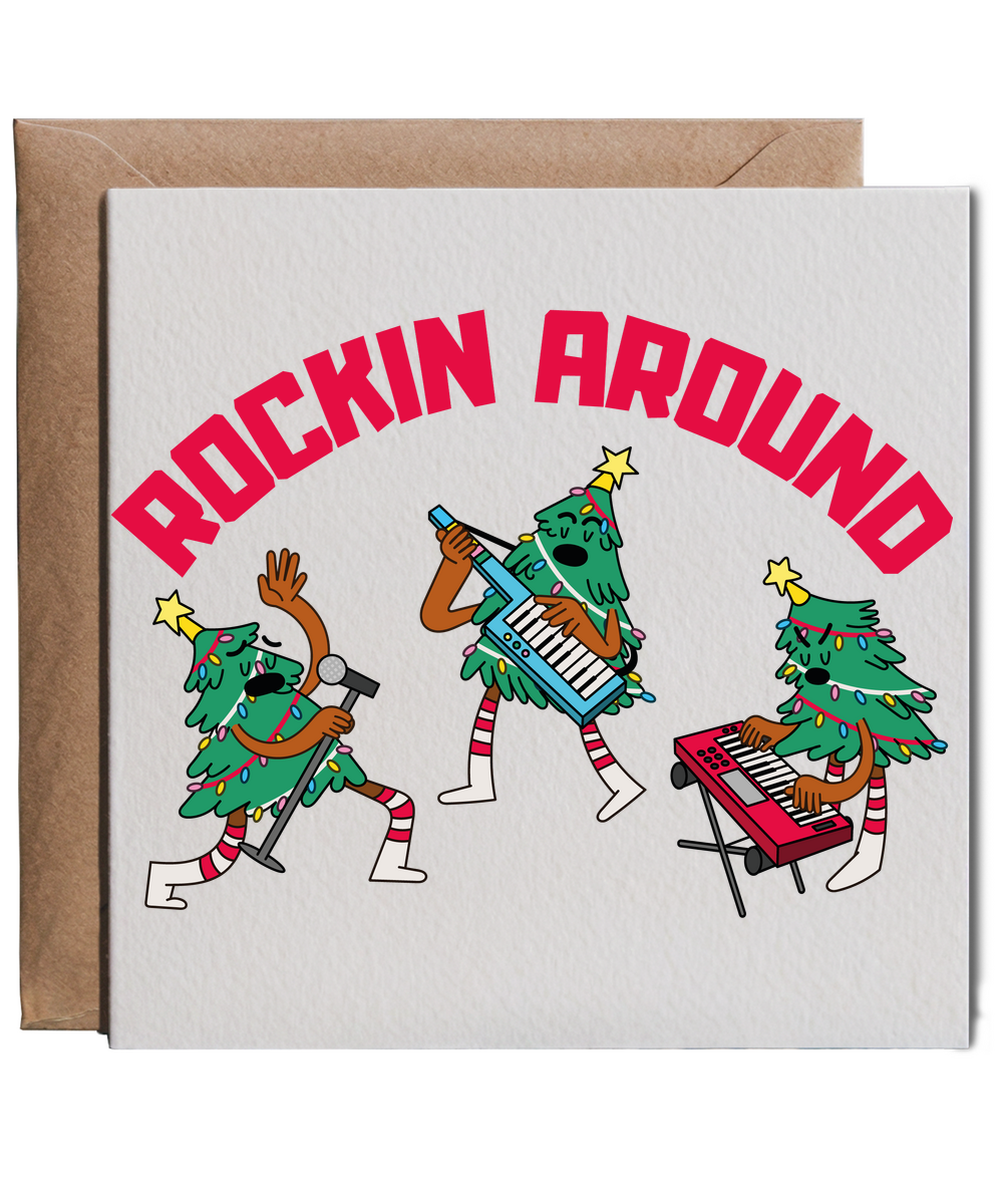Fun Childrens Christmas Trees Rockin Around