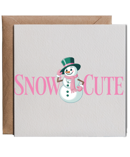 Girly Winter Christmas Design Snow Cute Snowman