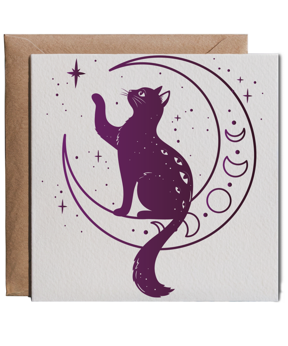 Enchanted Moon Cat Ethereal Cosmic Dream Fantasy