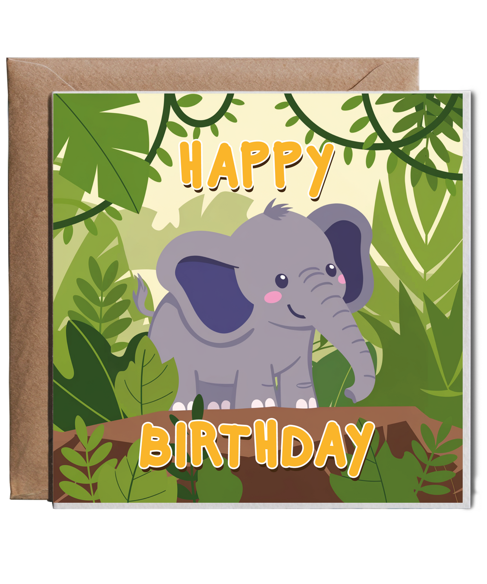 Happy Birthday Jungle Elephant