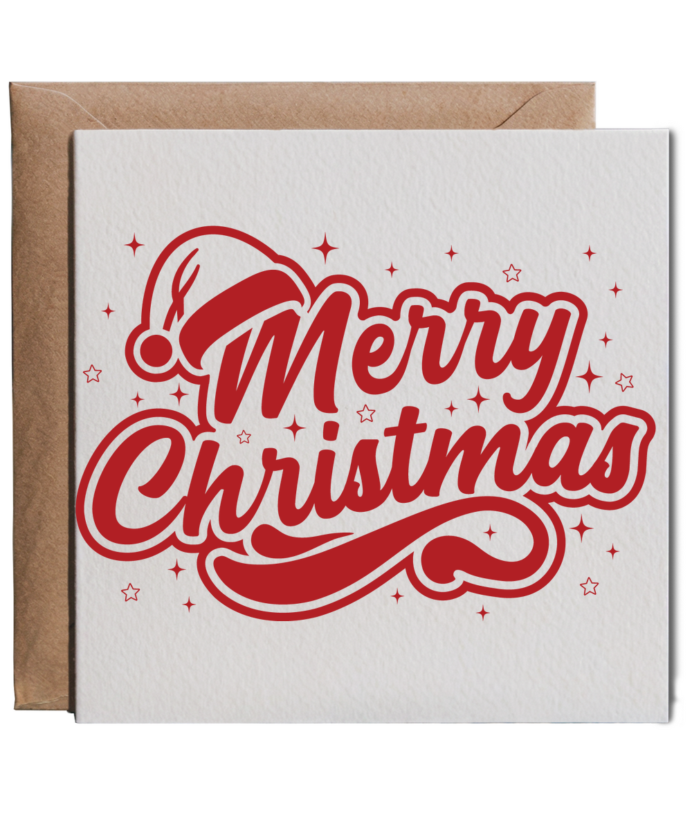 Merry Christmas graphic santa hat