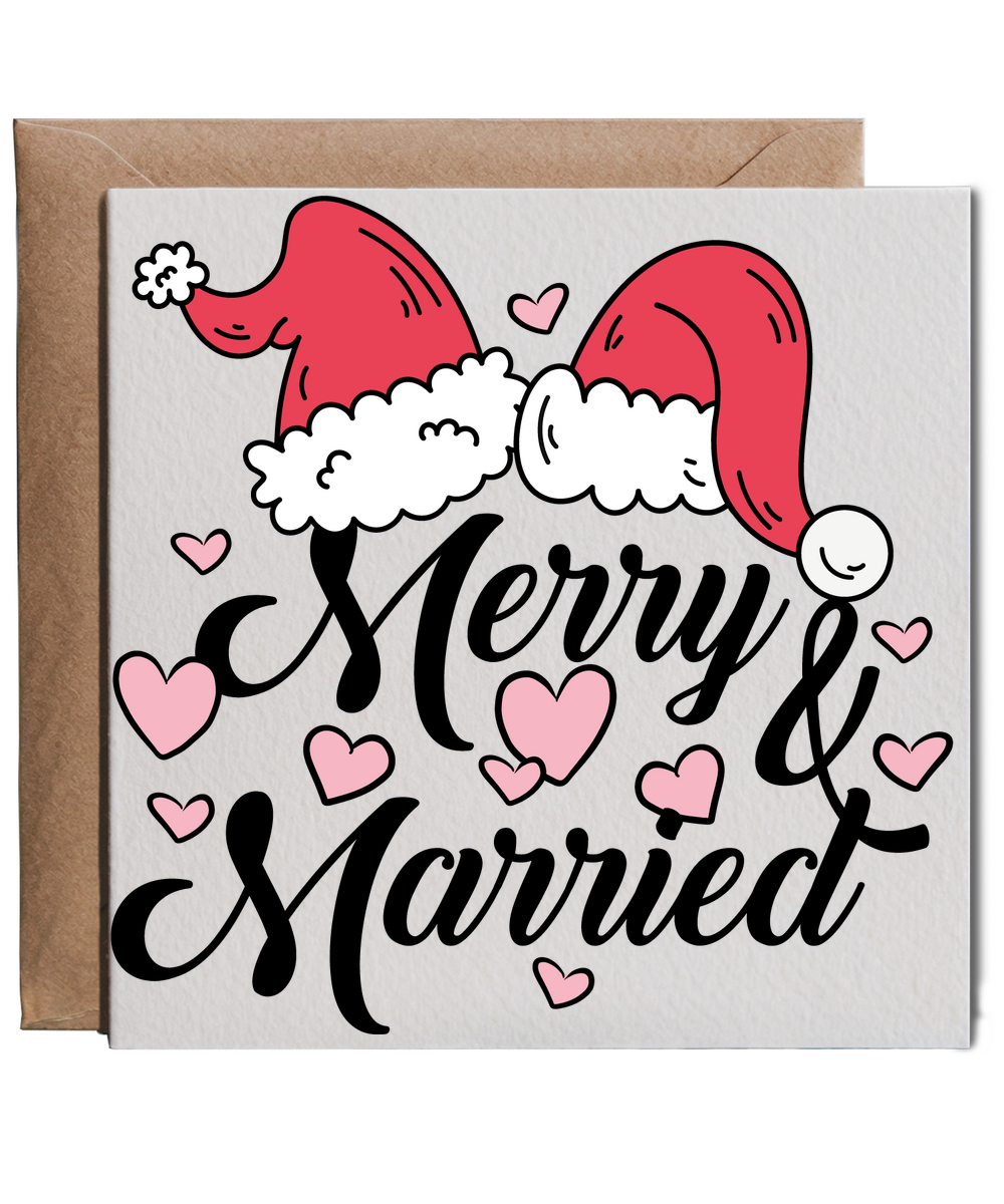 Christmas Winter Wedding Merry and Married for Newlyweds in December