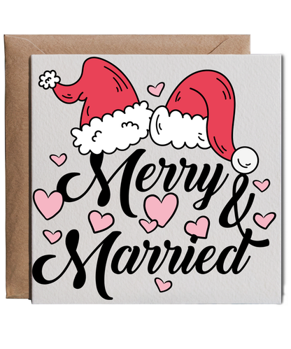 Christmas Winter Wedding Merry and Married for Newlyweds in December