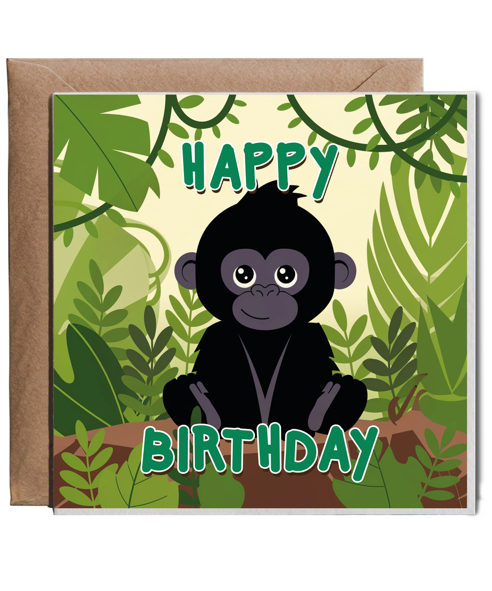 Happy Birthday Jungle Gorilla