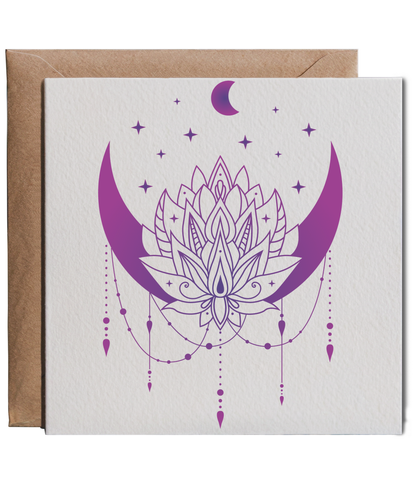 Mandala Lotus Moon Boho Soft Calm Girl Energy