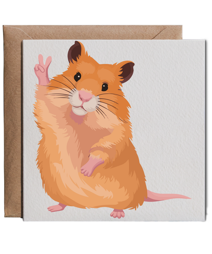 Hamster peace sign