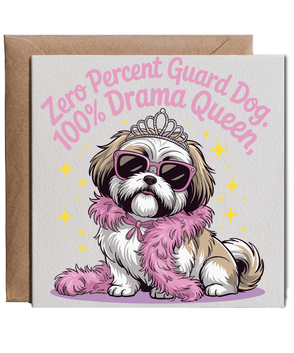 shuh tzu zero percent gaurd dog 100 percent drama queen