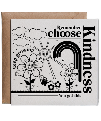 Remember choose kindness positive affirmation flowers