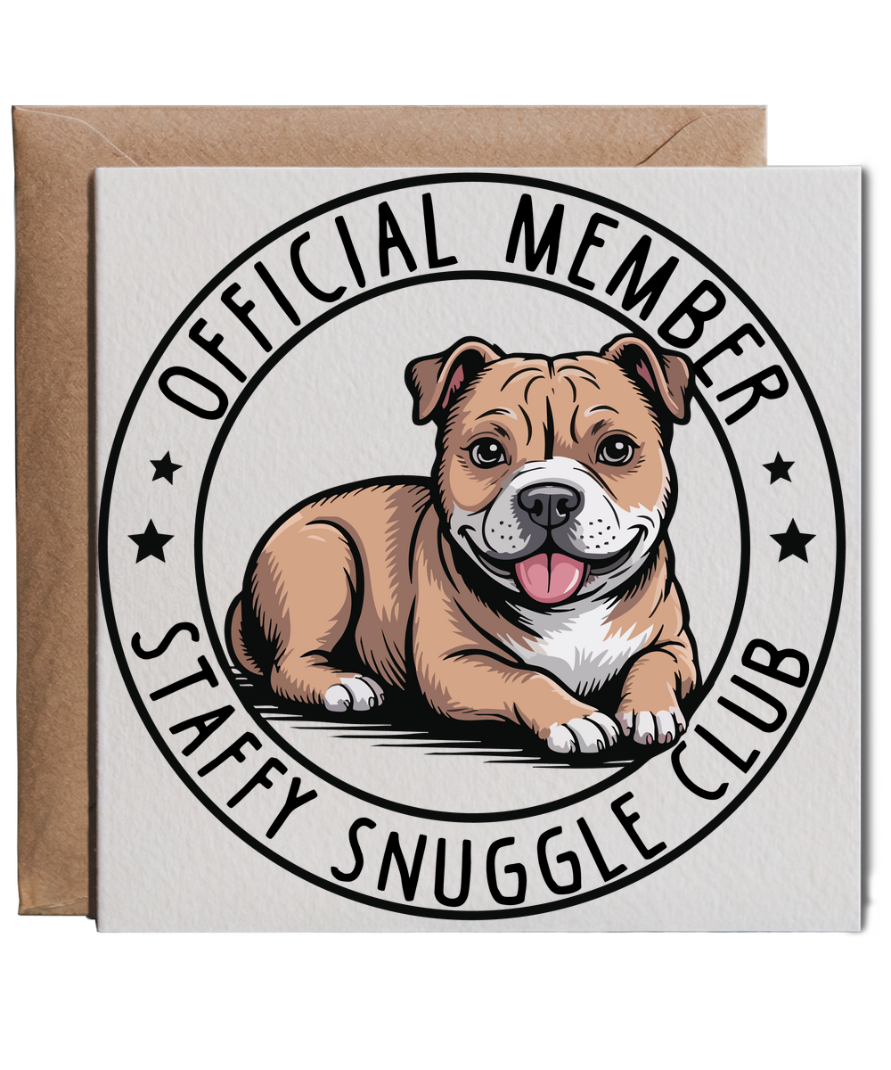 official member staffy snuggle club