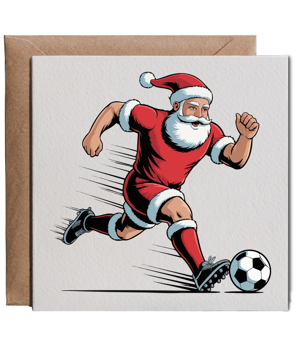 Christmas santa football player
