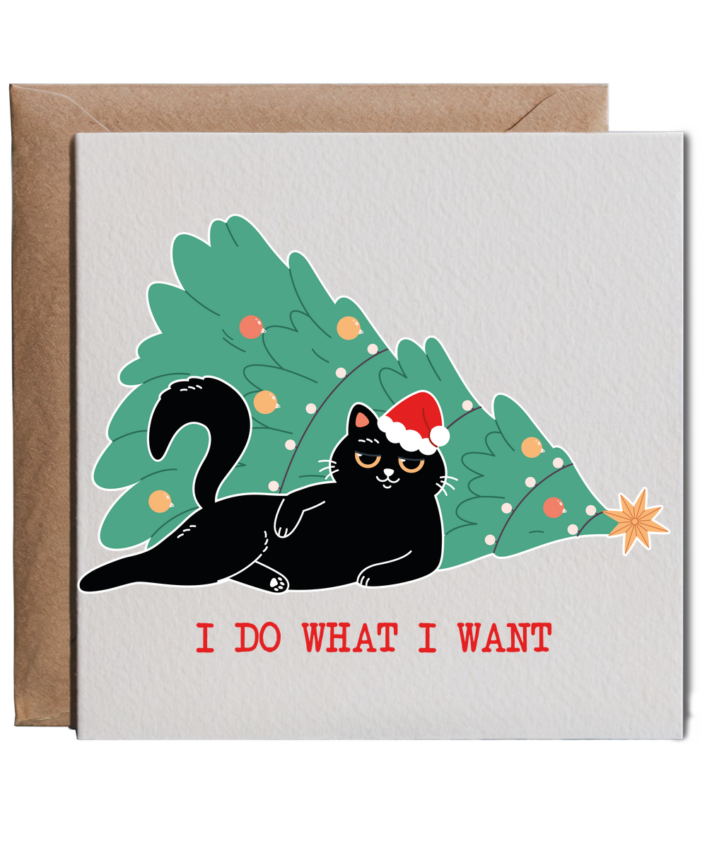 Hilarious Sassy Christmas Cat I Do What I Want Attitude