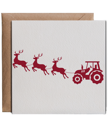 Boys Christmas Tractor and Santas Reindeer for Kids