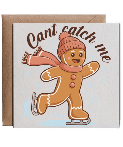 can't catch me gingerbread ice skating