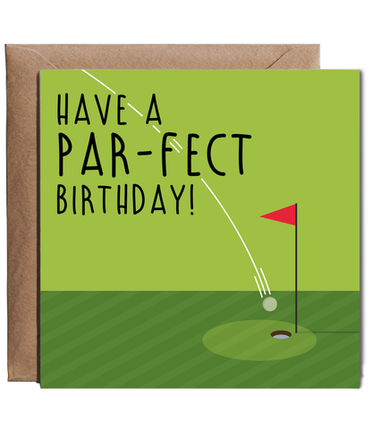 Birthday Card Have a Par-fect Birthday Golf Pun