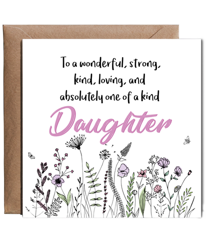 Birthday Card Special Message for a Wonderful Daughter