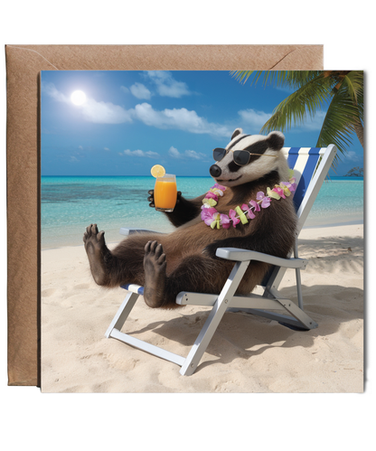 Badger on the beach