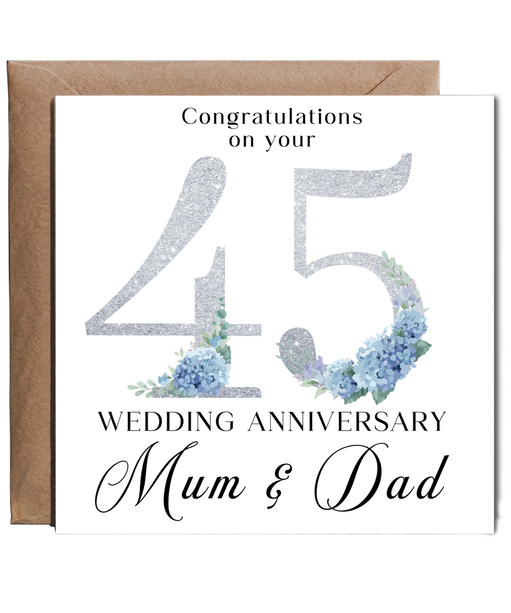 45 years silver sapphire anniversary mum and dad