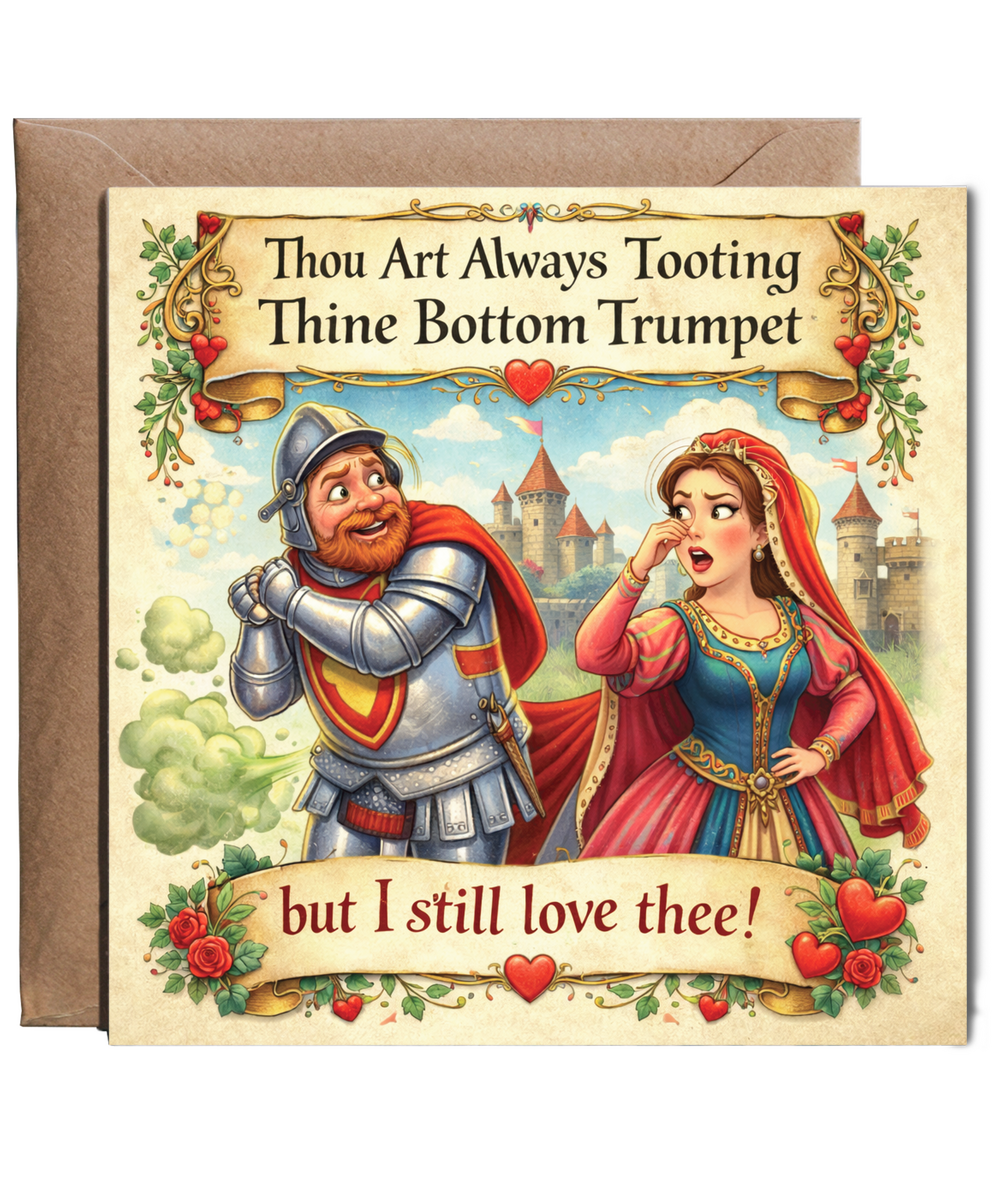Thou art always tooting thine bottom trumpet, but I still love thee