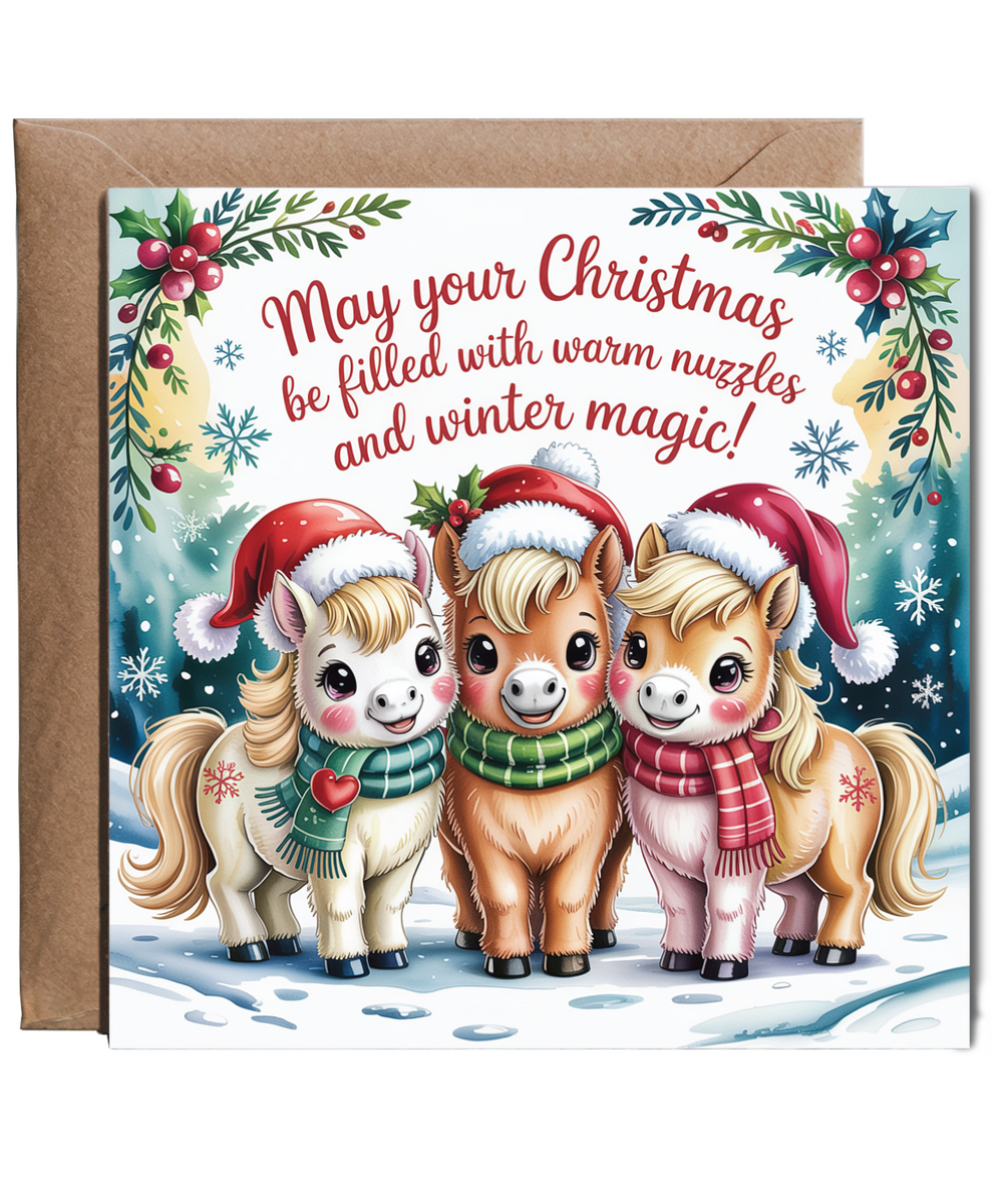 Ponies May your Christmas be filled with warm nuzzles and winter magic!