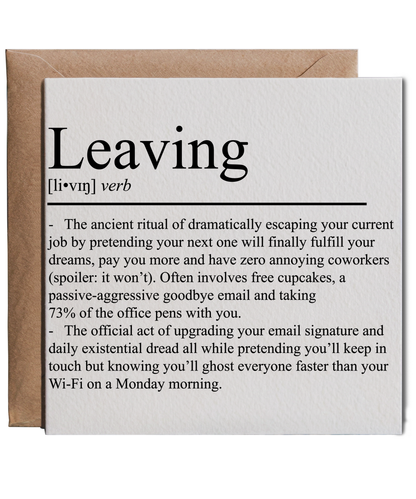 leaving definition