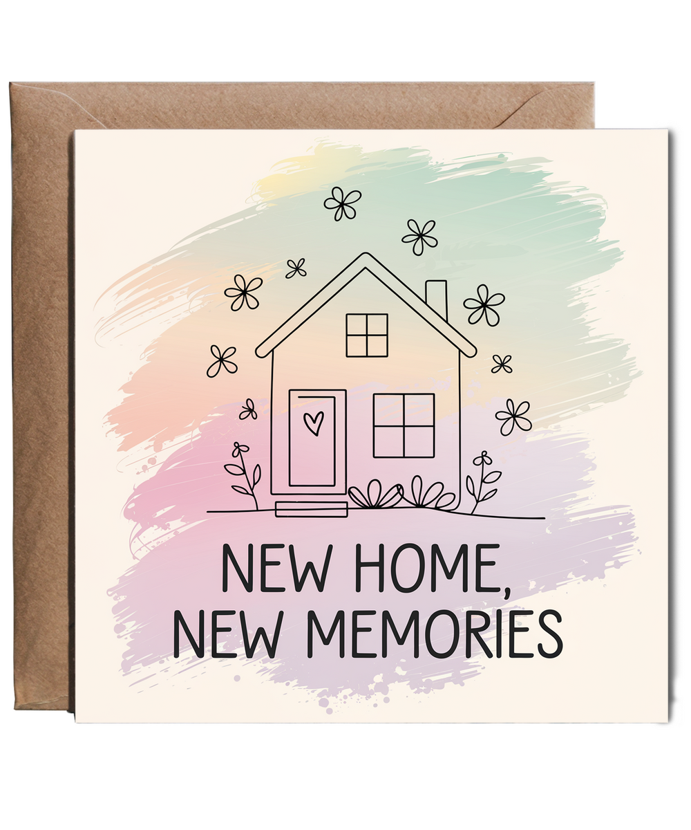 New House Card New Home, New Memories