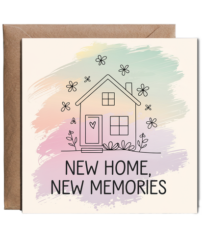 New House Card New Home, New Memories