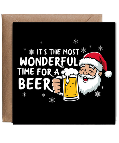 Funny Christmas Card for Dad The Most Wonderful Time for a Beer