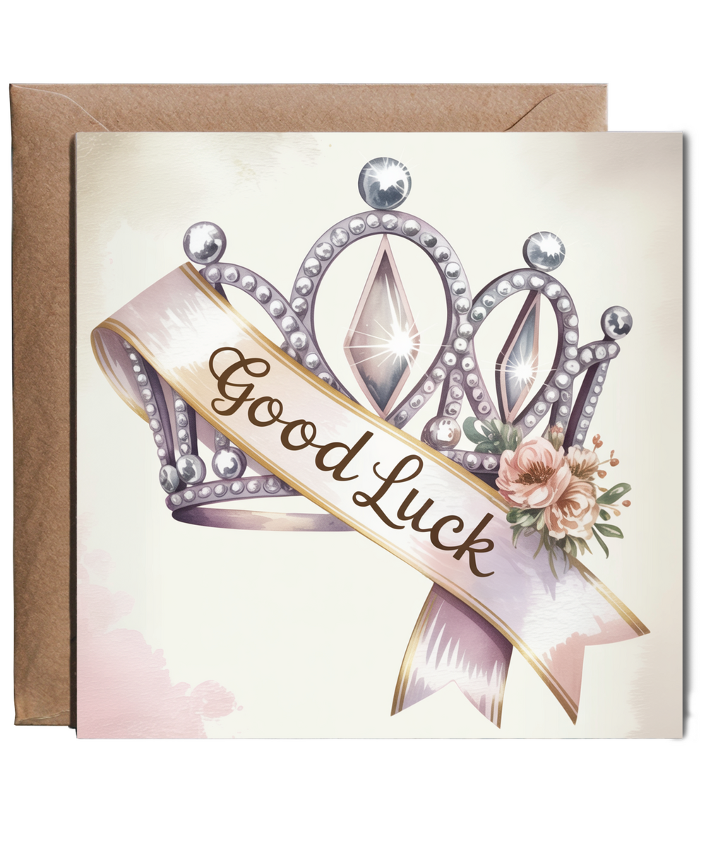 Good luck sash with crown